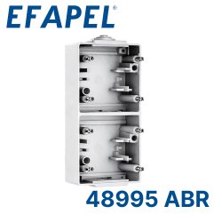 48995 ABR EFAPEL Двойной вертикальный блок, белый