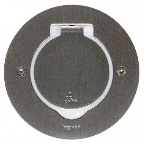 Встраиваемый блок IP44, круглый корпус, нерж. сталь, 1 пост Legrand 89701