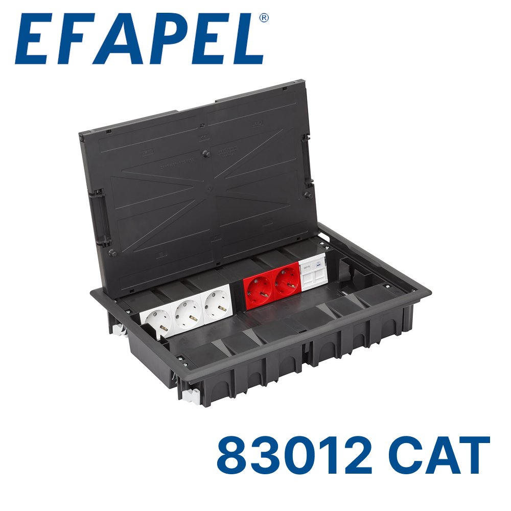 Efapel 83012 CAT Люк на 24 модуля (12 розеток 45х45мм), антрацит83012 CAT фото