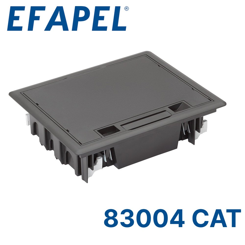 Efapel 83004 CAT Люк на 8 модулей (4 розетки 45х45мм), антрацит83004 CAT фото