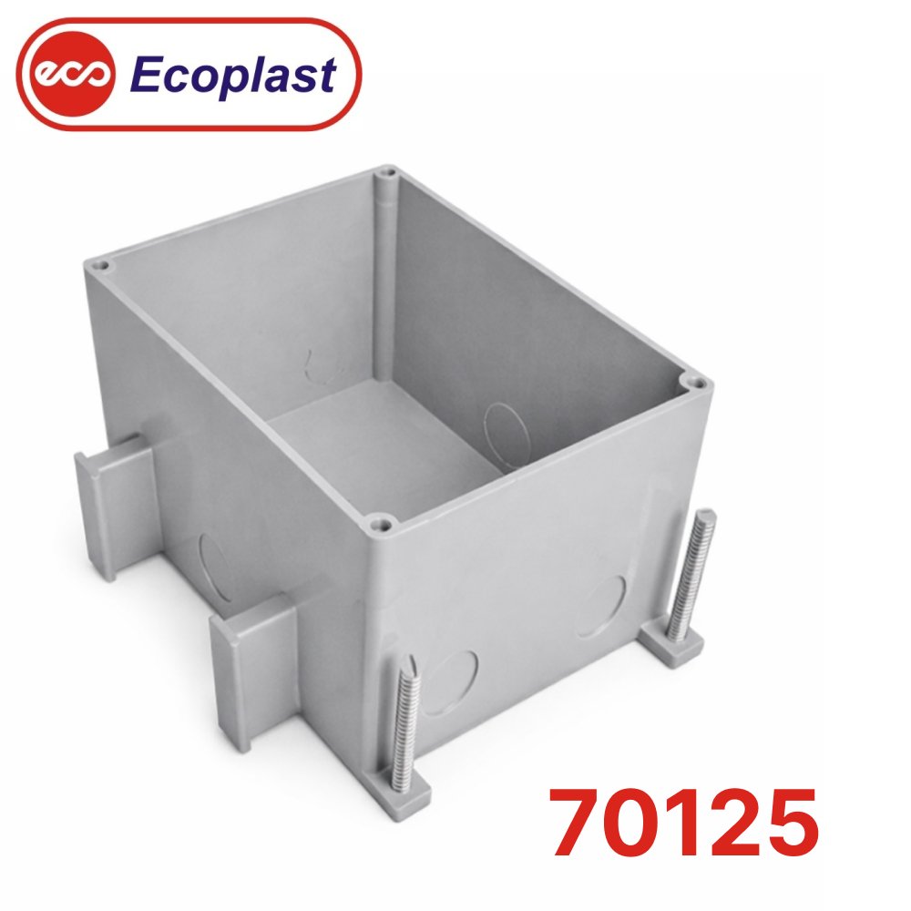 70125 Экопласт BOX/2+2ST66 Коробка для люков в пол на 2 поста (45х45)+2 модуля (45х22,5)  (70025), пластик