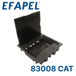 Efapel 83008 CAT Люк - 16 модулей на 8 розеток 45х45мм, антрацит