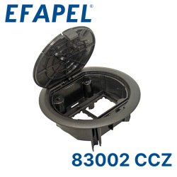 Люк - 4 модуля (2 розетки 45х45мм), серый Efapel