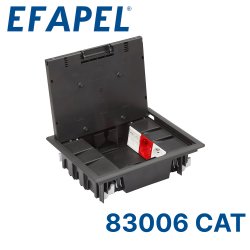 Efapel 83006 CAT Люк на 12 модулей (6 розеток 45х45мм), антрацит