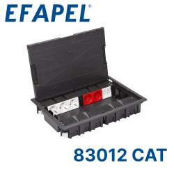 Efapel 83012 CAT Люк на 24 модуля (12 розеток 45х45мм), антрацит