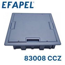 Люк - 16 модулей (8 розеток 45х45мм), серый Efapel