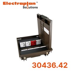Electraplan 30436.42 Люк на 8-12 модулей 45х45 мм для паркета KDO Q2 SK12 8014, коричневый