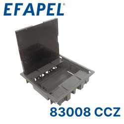 Люк - 16 модулей (8 розеток 45х45мм), черный Efapel