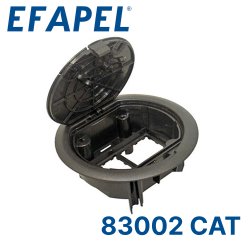 Люк - 4 модуля (2 розетки 45х45мм), антрацит Efapel