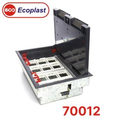 70012 Экопласт LUK/12 Люк в пол на 12 модулей (45х45мм) в комплекте с коробкой и суппортами