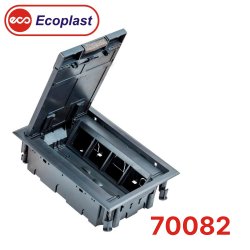 70082 Экопласт LUK/8P Люк в пол на 8 модулей с суппортом и коробкой (45х45мм) 70081+70160, пластик