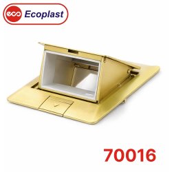 70016 Экопласт LUK/1.5BR Люк в пол на 1.5 модуля(45х45мм), латунь