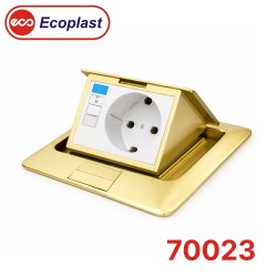 70023 Экопласт LUK/1,5BR44 Люк встраиваемый на 1,5 модуля (45х45 мм) с коробкой, латунь IP44 Экопласт