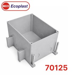 70125 Экопласт BOX/2+2ST66 Коробка для люков в пол на 2 поста (45х45)+2 модуля (45х22,5) (70025), пластик