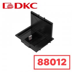 Лючок напольный 12 мод, черный RAL 9005 DKC / ДКС