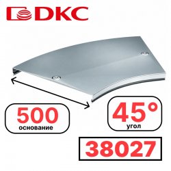 DKC 38027 Крышка на угол CPO 45 горизонтальный 45° осн.500