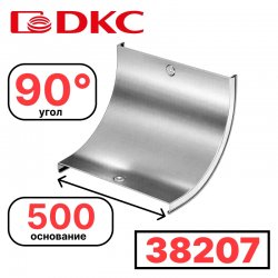 DKC 38207 Крышка на угол CS 90 вертикальный внутр. 90° осн.500