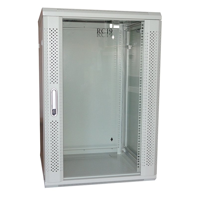 Шкаф 19 дюймов настенный 12U (600х600 мм.), разборный, дверь стекло фото 2
