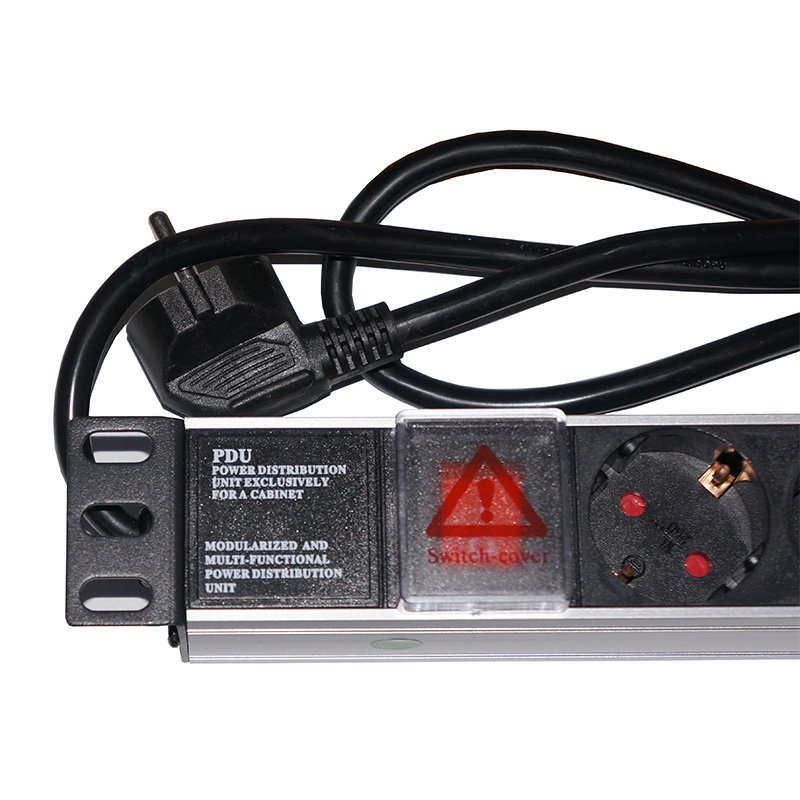 БР-8П-Ш PDU блок электрических розеток со шнуром питания и выключателем фото 3