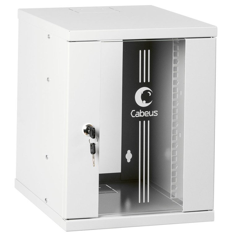 Cabeus WSC-8U Шкаф телекоммуникационный настенный 10 8U 326x300x405mm (ШхГхВ) дверь стеклоWSC-8U фото