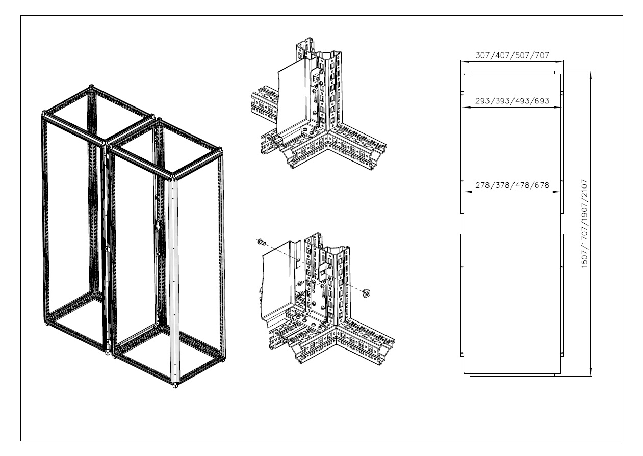 EMS-P-1800.х.500 Elbox Перегородка вертикальная для шкафов серии EMS (В1800*Г500)EMS-P-1800.x.500 фото