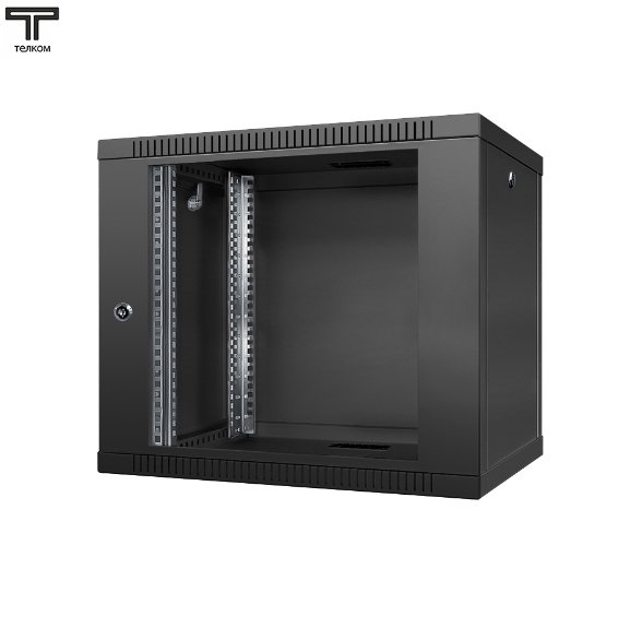 ТЕЛКОМ TL-9.6.3-С.9005МА Шкаф 9U 600x350x490мм (ШхГхВ) телекоммуникационный 19 настенный, дверь стекло, цвет черный (RAL9005)TL-9.6.3-С.9005МА фото