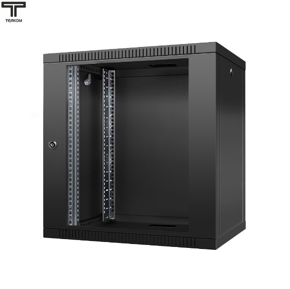 ТЕЛКОМ TL-12.6.3-С.9005МА Шкаф 12U 600x350x623мм (ШхГхВ) телекоммуникационный 19 настенный, дверь стекло, цвет черный (RAL9005)TL-12.6.3-С.9005МА фото