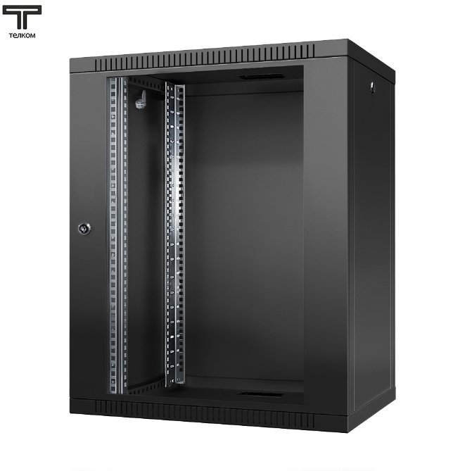 ТЕЛКОМ TL-15.6.3-С.9005МА Шкаф 15U 600x350x757мм (ШхГхВ) телекоммуникационный 19 настенный, дверь стекло, цвет черный (RAL9005)TL-15.6.3-С.9005МА фото