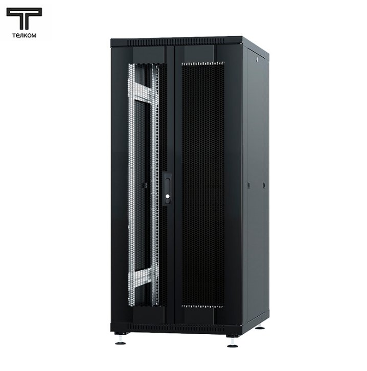 ТЕЛКОМ ТС-18.6.6-ПМ Шкаф 18U 600x600x920мм (ШхГхВ) телекоммуникационный 19 напольный, передняя дверь перфорация - задняя дверь металл, цвет черный (RAL9005)ТС-18.6.6-ПМ.9005М фото