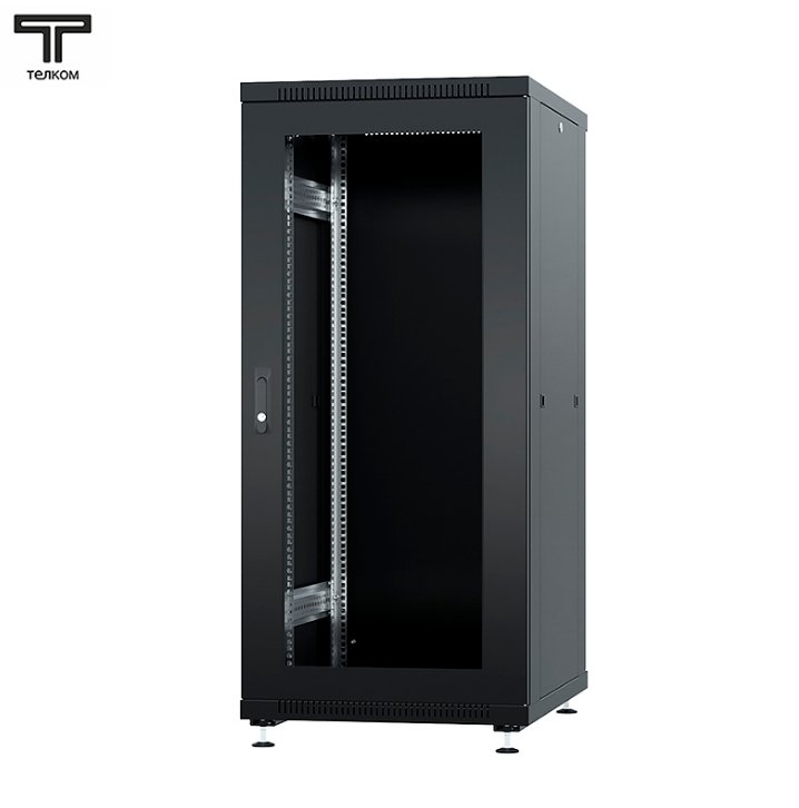 ТЕЛКОМ ТС-18.6.6-СМ Шкаф 18U 600x600x920мм (ШхГхВ) телекоммуникационный 19 напольный, передняя дверь стекло - задняя дверь металл, цвет черный (RAL9005)ТС-18.6.6-СМ.9005М фото