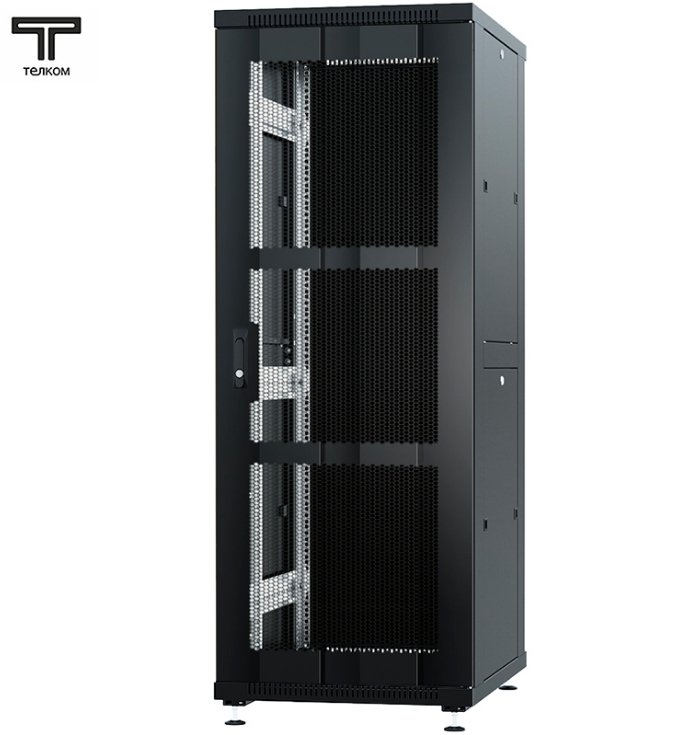ТЕЛКОМ ТС-33.6.8-ПМ Шкаф 33U 600x800x1587мм (ШхГхВ) телекоммуникационный 19 напольный, передняя дверь перфорация - задняя дверь металл, цвет черный (RAL9005)ТС-33.6.8-ПМ.9005М фото