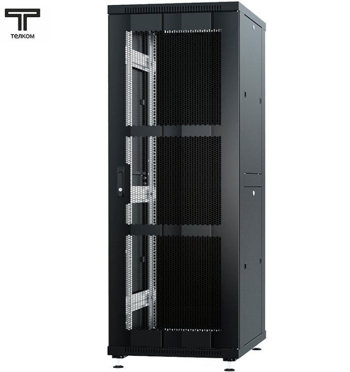 ТЕЛКОМ ТС-37.6.10-ПМ Шкаф 37U 600x1000x1765мм (ШхГхВ) телекоммуникационный 19 напольный, передняя дверь перфорация - задняя дверь металл, цвет черный (RAL9005)ТС-37.6.10-ПМ.9005М фото