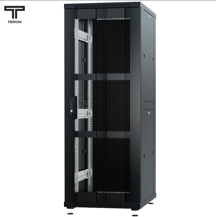 ТЕЛКОМ ТС-37.6.6-ПМ Шкаф 37U 600x600x1765мм (ШхГхВ) телекоммуникационный 19 напольный, передняя дверь перфорация - задняя дверь металл, цвет черный (RAL9005)ТС-37.6.6-ПМ.9005М фото