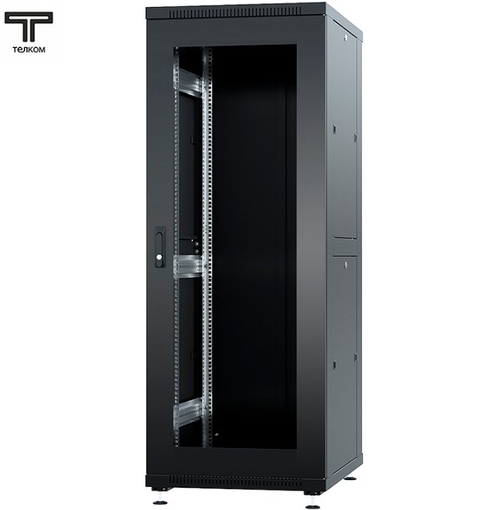 ТЕЛКОМ ТС-37.6.6-СМ Шкаф 37U 600x600x1765мм (ШхГхВ) телекоммуникационный 19 напольный, передняя дверь стекло - задняя дверь металл, цвет черный (RAL9005)ТС-37.6.6-СМ.9005М фото