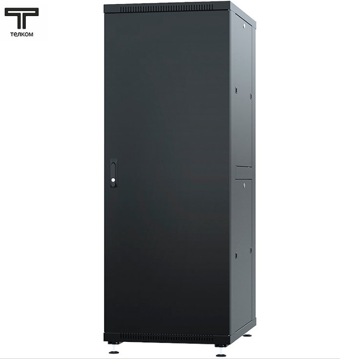 ТЕЛКОМ ТС-42.6.12-ММ Шкаф 42U 600x1200х1987мм (ШхГхВ) телекоммуникационный 19 напольный, передняя дверь металл - задняя дверь металл, цвет черный (RAL9005)ТС-42.6.12-ММ.9005М фото