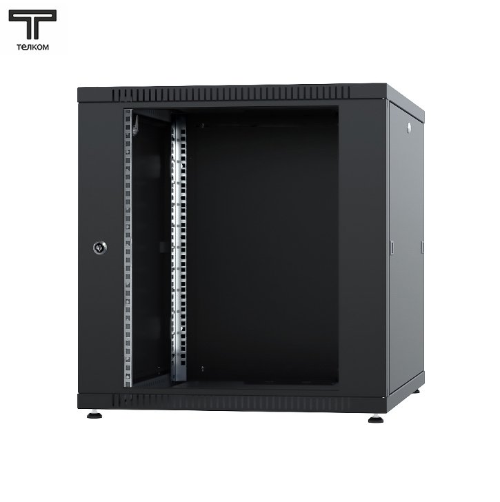 ТЕЛКОМ TLN-12.6.10-СМ.9005 Шкаф 12U 600x1000x623мм (ШхГхВ) телекоммуникационный 19 напольный, передняя дверь стекло - задняя дверь металл, цвет черный (RAL9005)TLN-12.6.10-СМ.9005МА фото
