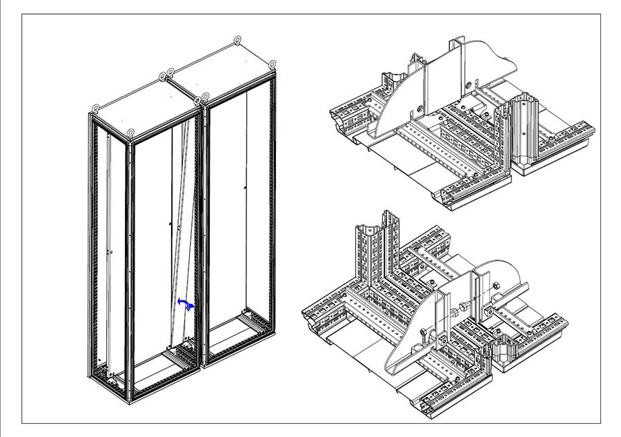 Соединитель монтажных панелей для шкафов EMS высотой 2000 мм. Elbox фото 3