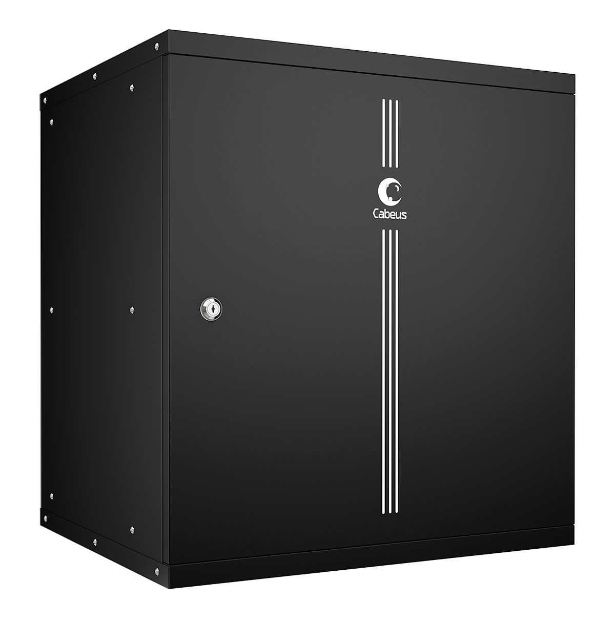Cabeus WSC-05D-12U55/45m-BK Шкаф телекоммуникационный настенный 19 12U, серия LIGHT разборный, дверь металл, цвет черныйWSC-05D-12U55/45m-BK фото