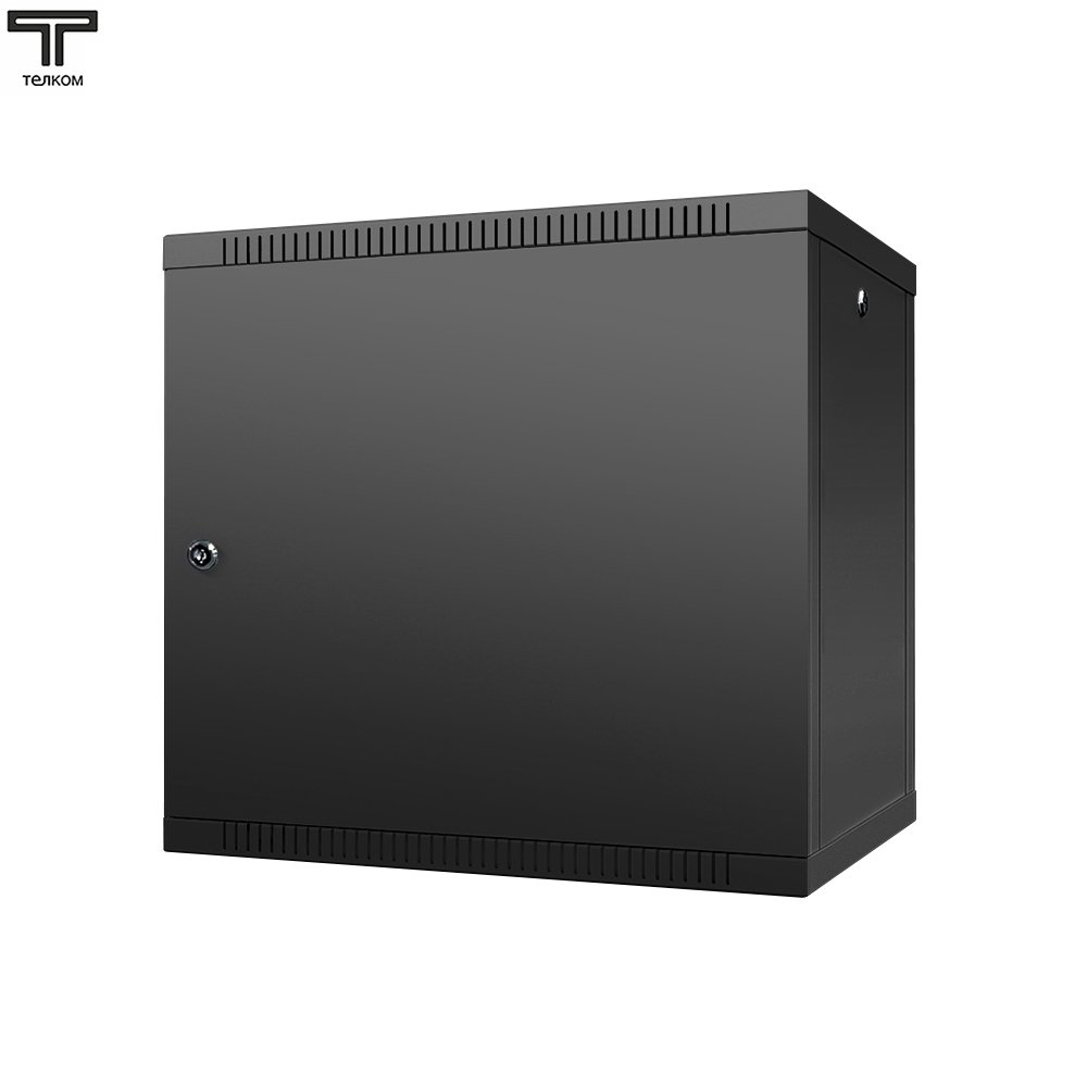 ТЕЛКОМ TL-9.6.3-П.9005МА Шкаф настенный 9U 600x350x490мм (ШхГхВ) телекоммуникационный 19, дверь перфорированная, цвет черный (RAL9005МА) (4 места)TL-9.6.3-П.9005МА фото