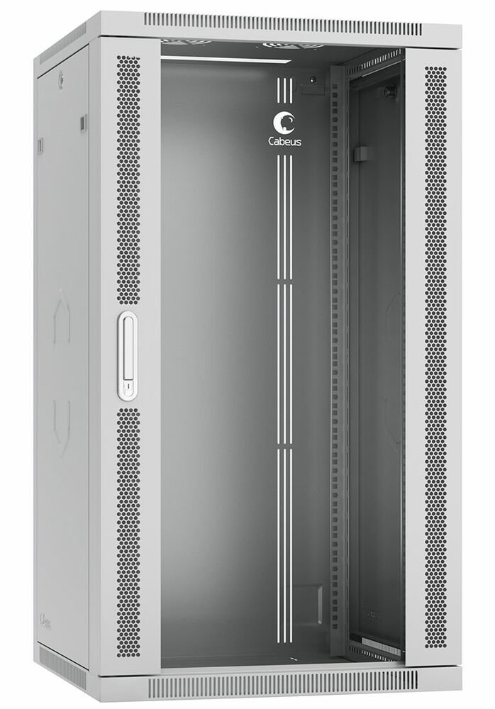 Cabeus SH-05F-22U60/45-R Шкаф телекоммуникационный настенный разобранный 19 22U 600x450x1082mm (ШхГхВ) дверь стекло, цвет серый (RAL 7035)SH-05F-22U60/45-R фото