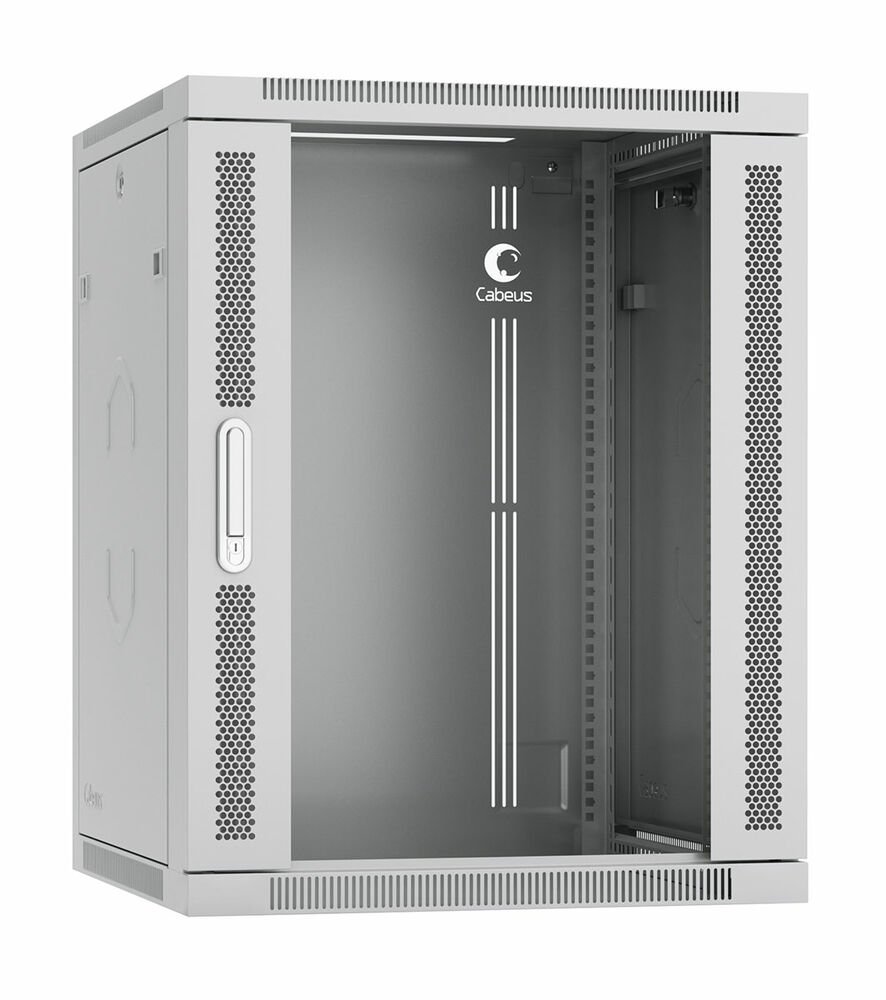 Cabeus SH-05F-15U60/45-R Шкаф телекоммуникационный настенный разобранный 19 15U 600x450x769mm (ШхГхВ) дверь стекло, цвет серый (RAL 7035)SH-05F-15U60/45-R фото