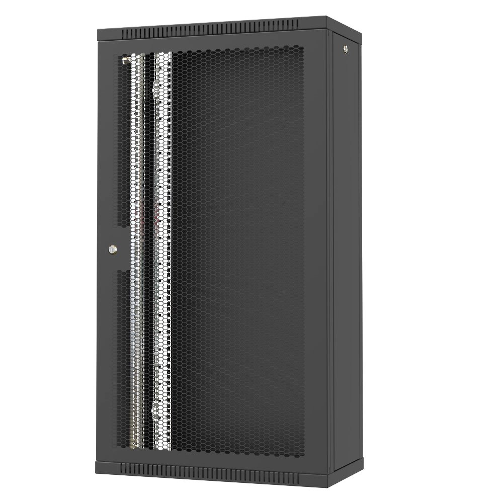 ТЕЛКОМ TL-22.6.3-П.9005МА Шкаф настенный 22U 600x350x1080мм (ШхГхВ) телекоммуникационный 19, дверь перфорированная, цвет черный (RAL9005МА) (4 места)TL-22.6.3-П.9005МА фото