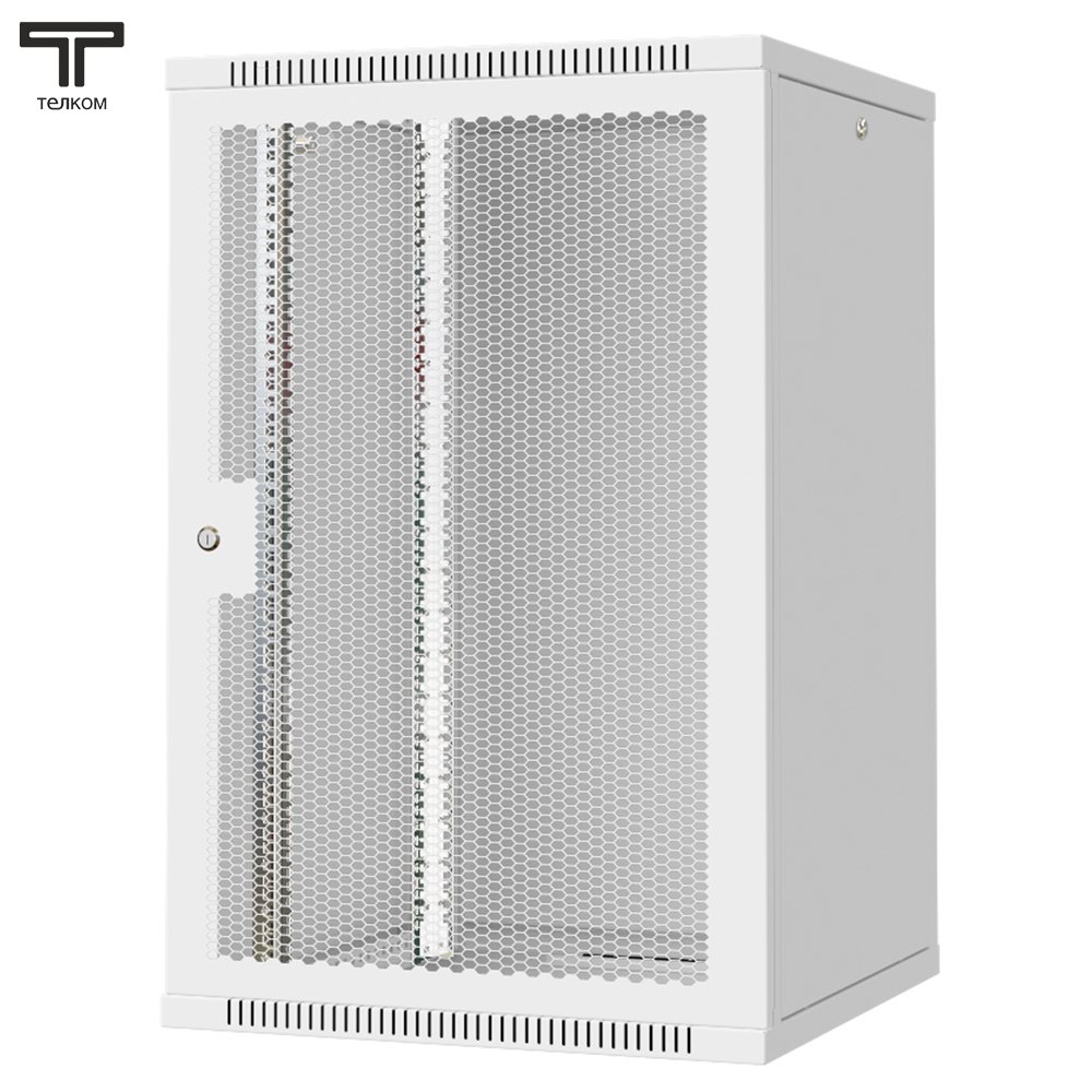 ТЕЛКОМ TL-18.6.6-П.7035Ш Шкаф настенный 18U 600x600x890мм (ШхГхВ) телекоммуникационный 19, дверь перфорированная, цвет серый (RAL7035Ш) (4 места)TL-18.6.6-П.7035Ш фото