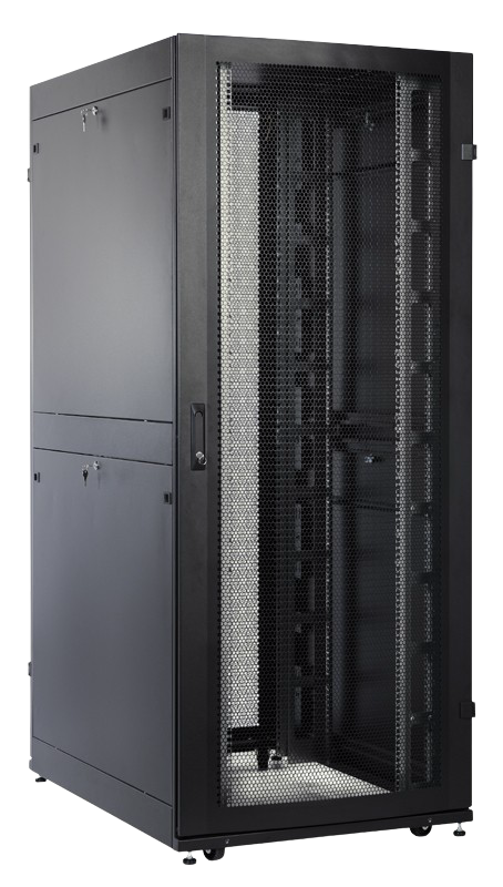 ЦМО ШТК-СП-42.8.12-88АА-9005 Шкаф серверный ПРОФ напольный 42U (800 x 1200) двери двойные перф. 2 шт., черный, в сбореШТК-СП-42.8.12-88АА-9005 фото