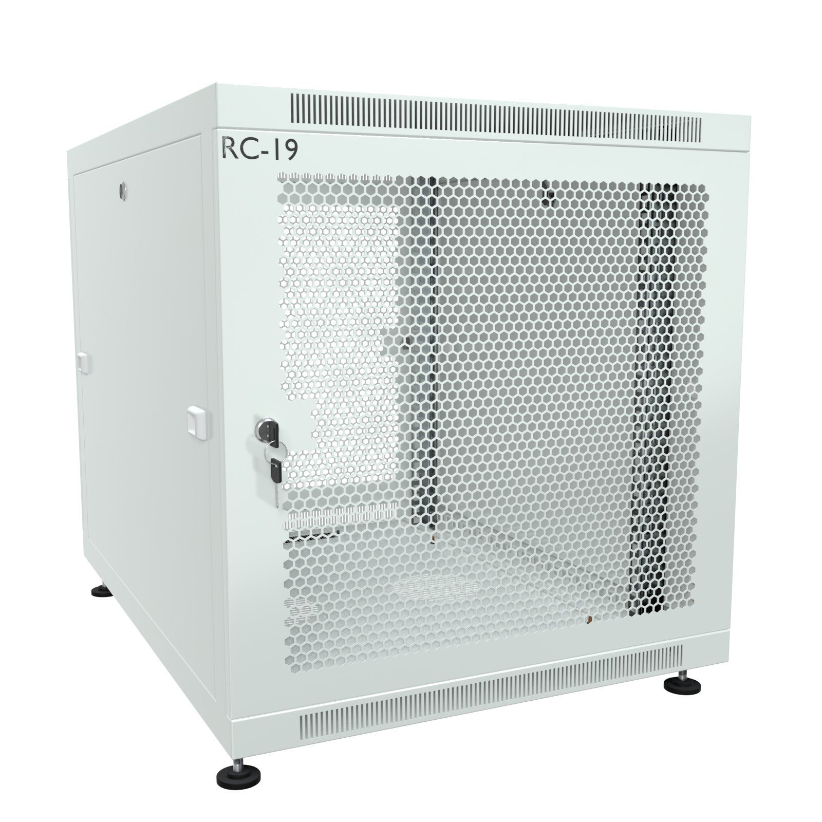 RC19 RP-12.6.10-PP.7035 Шкаф 12U 600x1000x623мм (ШхГхВ) телекоммуникационный 19 напольный, передняя дверь перфорированная - задняя дверь перфорированная, цвет серый RAL7035RP-12.6.10-PP.7035 фото