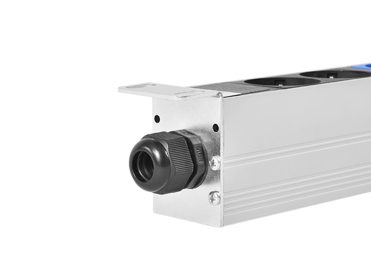 Вертикальный блок розеток Rem-32 на 2 контура по 8 Sсhuko, 4 IEC 60320 C19 с авт., инд., 2*32А, алюм., 33-38U, колодка фото 4