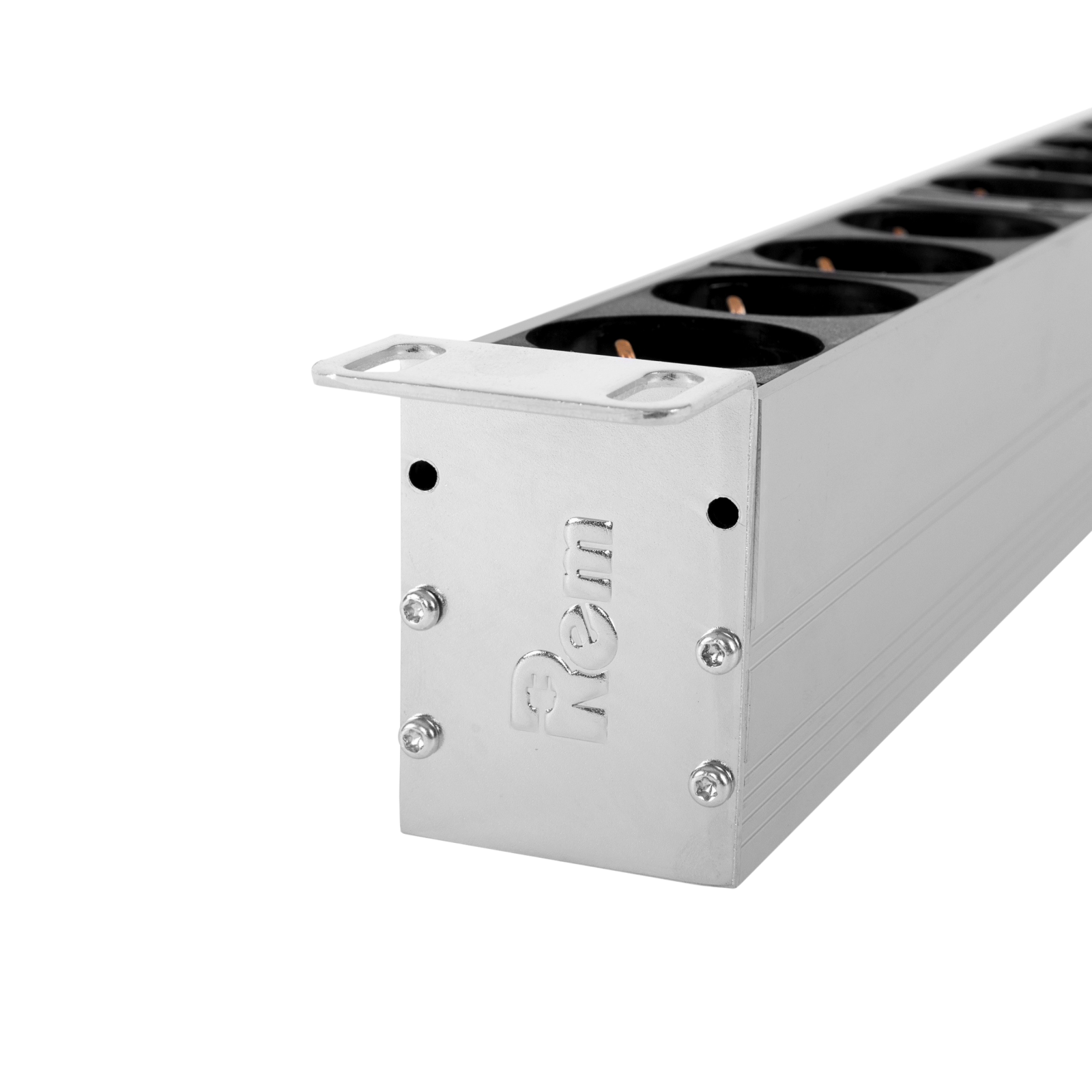 Вертикальный блок розеток Rem-32 на 2 контура по 8 Sсhuko, 4 IEC 60320 C19 с авт., инд., 2*32А, алюм., 33-38U, колодка фото 5