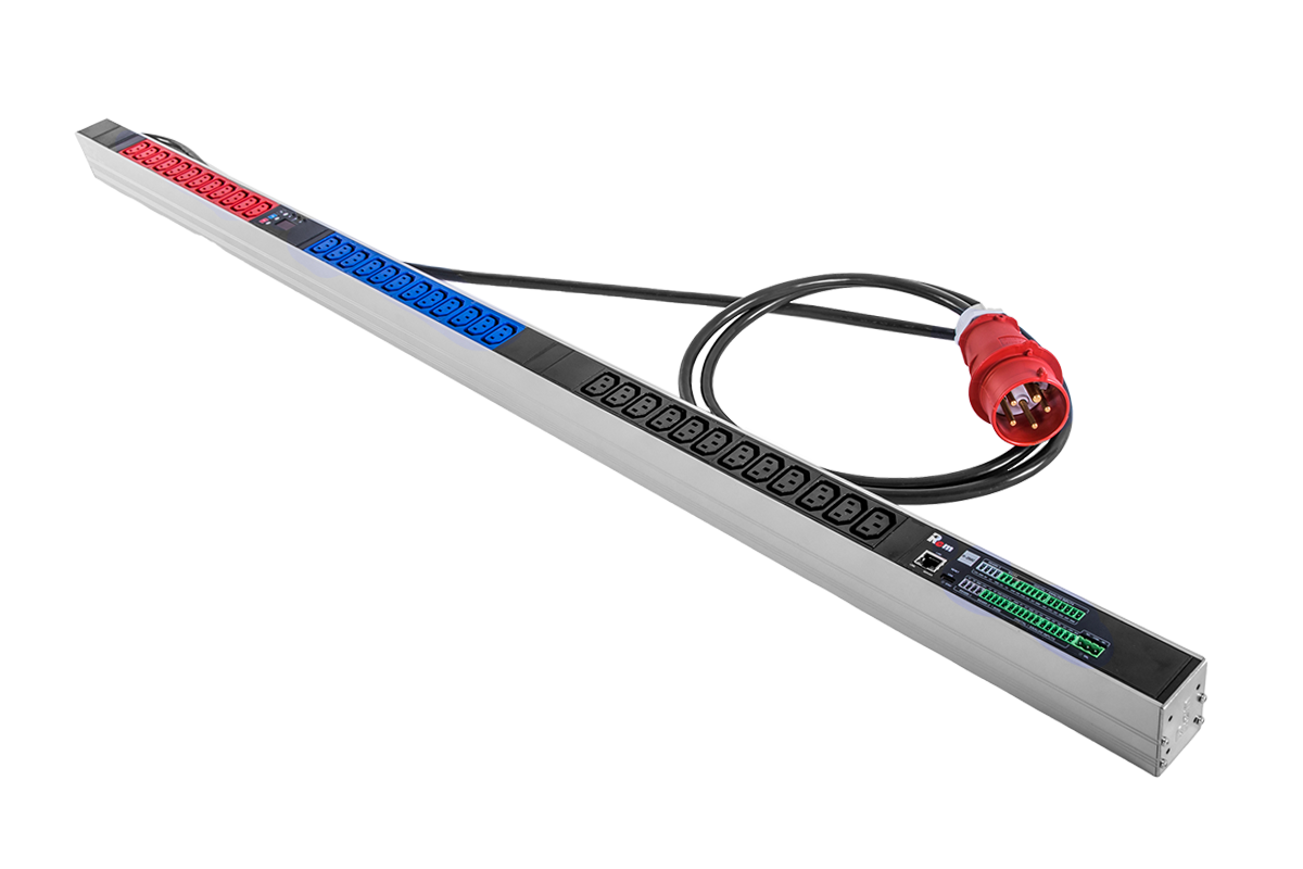 Rem R-2MC3-3x16-36C13-MI-1420-3-3PN Верт блок розеток Rem-2MC,LINUX,мониторинг,измерение,3~16A,36C13,1420мм,вхIEC309,шнур 3м фото 7