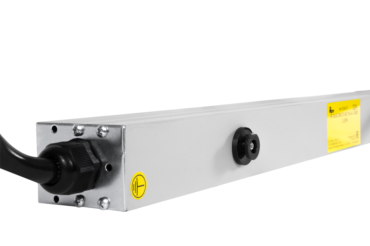 Верт блок розеток Rem-32, 1 фаза 32A, 2 авт, инд, 36 C13,6 C19, 1820 мм, вх IEC 309, шнур 3 м фото 2