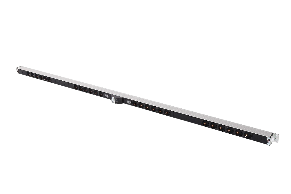 Вертикальный блок розеток Rem-32 на 2 контура по 12 Sсhuko с авт. и амп., 2*32А, алюм., 42-48U, колодка фото 10